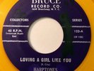 * HARPTONES Loving A Girl Like You/High Flyin Baby DOO WOP Bruce Yellow 45 HEAR