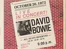 David Bowie - October 20, 1972 - Live In Concert  Rare double album VG+/EX/VG+