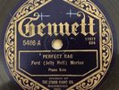 HEAR  JAZZ 78RPM ; JELLY ROLL MORTON GENNETT Perfect Rag/ New Orleans Joys