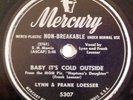 christmas 78 RPM Baby It's Cold Outside LYNN & FRANK LOESSER Mercury NM rare