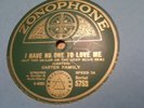 RARE CARTER FAMILY I HAVE NO ONE TO LOVE ME & ANCHORED IN LOVE ZONOPHONE 5753