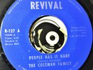 Coleman Family 45 Great Black Gospel 1969 Two-Sider People Has It Hard Mint NOS