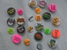 Button Set Anstecknadel Psychobilly  Demented Are Go Batmobile Stingrays Meteors