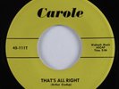 Rockabilly 45 DWAIN LOUIS & CLASSMATES That's All Right CAROLE NM/VG++ HEAR