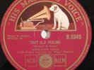 jazz vocal 78 RPM ADELAIDE HALL That Old Feeling UK HMV 8849 V+ fats waller