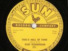 Rare 78 rpm Sun Record Rudi Richardson: Why should i cry / Fool's hall of fame