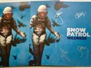 SNOW PATROL - WILDNESS SEALED BLUE / WHITE RECORD HAND SIGNED PRINT AUTOGRAPHED