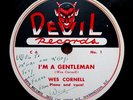Rare Vinyl Records - Wes Cornell - Devil Records Label - Signed / Inscribed