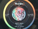 HEAR John Lee Hooker 45 She's Mine/New Leaf VEE JAY Blues mod R&B new breed soul