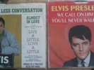 ELVIS PRESLEY 45s with pic sleeves WE CALL ON HIM & A LITTLE LESS CONVERSATION