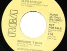 Elvis Presley PROMO 45 TAN LABEL Mono PB-10401 Bringing It Back NEAR MINT