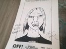 Off signed show poster Raymond pettibon black flag circle jerks Keith Morris
