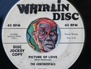 HEAR Continentals 45 Picture Of Love/Soft & Sweet WHIRLIN DISC promo doo wop R&B