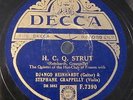 78 RPM DJANGO REINHARDT H.C.Q. Strut / The Man I Love DECCA F 7390