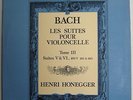 LP Henri HONEGGER / Bach cello solo suites Tome 3 / Valois MB 328