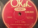 Carter Brothers and Son Liza Jane Okeh Electric 45202 Pre War Count 78 RPM