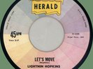 LIGHTNIN' HOPKINS Let's Move / I'm Achin' 45rpm Herald 1959 Texas blues bopper