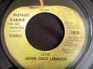 JOHN LENNON Instant Karma APPLE One Sided Promo RARE CLEAN