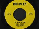 JIMMY SWEENEY: She Wears My Ring / What'cha Gonna Do About Me 45 (super underra