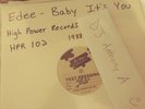 Rare Freestyle TEST PRESS Edee - Baby It's You HIGH POWER RECORDS test pressing