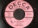 The Who, Decca 31877, My Generation & Out In The Street, Pink label promo