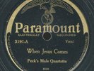 PARAMOUNT 3191 with Charley Patton sleeve / Peck's Male Quartette / E / 1929