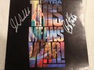 Petra This Means War Vinyl Album Signed by John Schlitt Bob Hartman