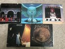 RUSH LP LOT. FLY BY NIGHT EXIT STAGE CARESS OF STEEL MOVING PICTURES WORLD’S A