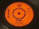 THE REGENTS WORDS / WORRYIN' KIND UK CBS 1966 VG MOD BEAT RARE GARAGE FREAKBEAT