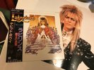 Japan OST LP w/Obi + Poster David Bowie Labyrinth '86 soundtrack RARE NM	+lyric