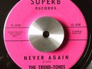 RARE West Coast Doo Wop THE TREND-TONES Never Again/This Is Love SUPERB 45 Hear