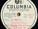 78 rpm Columbia Mexico test press Duo Trova Jarocha-el Sexteto de Noe Fajardo