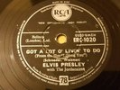 ELVIS PRESLEY - Got A Lot O Livin To Do / Party - IRISH PRESS 78 RPM IRELAND