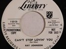 popcorn mod r&b 45 RPM RAY JOHNSON Can't Stop Lovin You Dizzy Baby LIBERTY HEAR