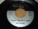 Rare Northern Soul Joe Moore I know you like a book/I must be in love CB records