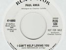 PAUL ANKA 45 I CAN'T HELP LOVING YOU VG RCA VICTOR 47-8893 NORTHERN SOUL PROMO