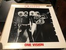 Queen One Vision Usa 12” Promo Import Rare Lyrics On Back Sleeve Near Mint