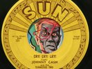 HEAR Johnny Cash 45 Cry Cry /Hey Porter SUN 221 PUSH MARKS rockabilly original