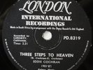 -EDDIE COCHRAN - THREE STEPS TO HEAVEN -SOUTH AFRICA-78 RPM- EXC COND
