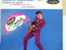 JOHNNY HALLYDAY EP VOGUE EPL 7755 . Autographe sticker  Souvenir de l' OLYMPIA