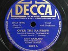 78 RPM Judy Garland - Over The Rainbow DECCA 2672 Wizard Of Oz