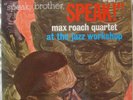 Max Roach Quartet Speak Brother Speak  Fantasy Jazz 70s? RE Vinyl LP Excellent
