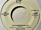David Bowie Let's Dance Modern Love Jukebox Only DJ Promo Rare 45 7