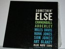 Cannonball Adderley  Somethin Else BLUE NOTE 1595,W63RD,Vinyl  LP Mono RVG
