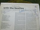 With the Beatles LP 1960`s PMC 1206 with 4 Secretarial Fan Club Autographs