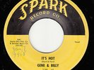 GENE & BILLY - Spark 120 - It's Hot / Zerlene - 1955 R&B 45 VG/VG+ (original)