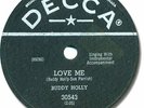 Holy Grail BUDDY HOLLY Rock'n Roll 78 RPM Record. Love Me. Decca 30543