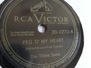 The Three Suns - 78rpm single 10-inch – Victor #20-2272 Peg Of My Heart