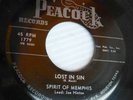 SPIRIT OF MEMPHIS gospel doowop 45 ORIGINAL strong VG Peacock LOST IN SIN ct2404