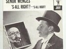 LATIN TITTYSHAKER w PICTURE SLEEVE - SENOR WENCES - S-ALL RIGHT ? -HEAR 1959 JOY